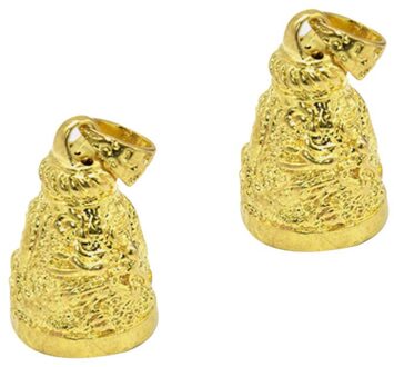 2 Stuks Klokken Chinese Stijl Patroon Ring Decor Hanger Bells Koper Klokken Opknoping Fortuin Accessoires Benodigdheden Voor Diy Cr gouden