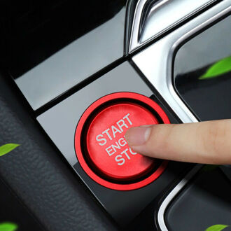 2 Stuks Knop Cover Car Auto Motor Start Stop Push Ring Trim Voor Golf 7 MK7 Luchtvaart Aluminium