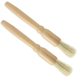 2 Stuks Koffiemolen Reinigingsborstel Hout Afstoffen Borstel Voor Espresso Stations En Apparatuur