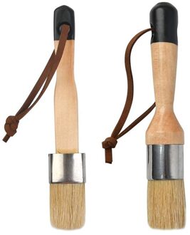 2 Stuks Krijt & Wax Kwast Set Diy Schilderen En Waxen Tool Voor Stoelen, krijt Schilderij Tafel En Hout Overspuiten