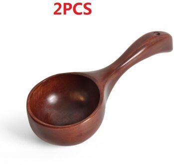 2 Stuks Lange Houten Lepel Koreaanse Stijl Natuurlijke Hout Lange Steel Ronde Soep Lepel Koken Mengen Roerder Eten Zaaien Houten lepel