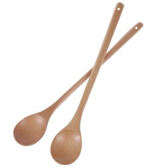 2 Stuks Lange Steel Houten Roeren Lepels Jam Lepel Keuken Kookgerei