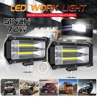 2 Stuks Led Auto Verlichting 12V 24V 72W Festoen Werk Fog Lamp Voor Offroad Suv Atv truck Brandweerwagen Landbouwvoertuig Zoeklicht