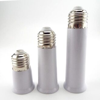 2 Stuks Led Lamp Adapter E27 Om E27 Base Socket Plug Extender Lamp Extension Converter Connector Cfl Licht Adapter 120Mm 65mm 2stk