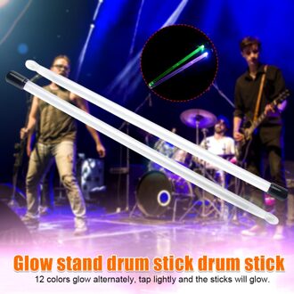 2 Stuks Led Light Up Accessoires Lichtgevende Podium Draagbare Drum Stok Heldere Muziekinstrumenten Duurzaam 12 Kleuren