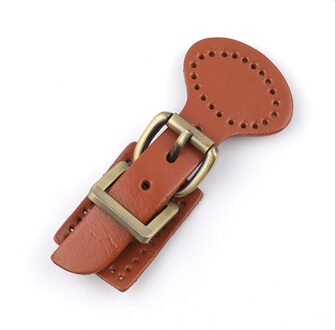2 Stuks Lederen Tas Gespen Insteekslot Sluitingen Sluiting Handtas Hasp Gesp Voor Vrouwen Diy Schoudertas Accessoires Deel bruinen