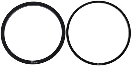 2 Stuks Lens Black Metal Adapter Ring Voor Cokin P-serie Filter Houder, 77Mm & 82Mm