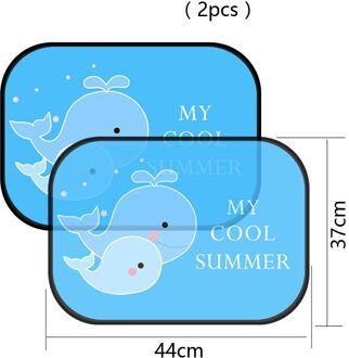 2 Stuks Leuke Cartoon Auto Styling Gordijn Anti Universal Car Window Baby Zon Shades 1
