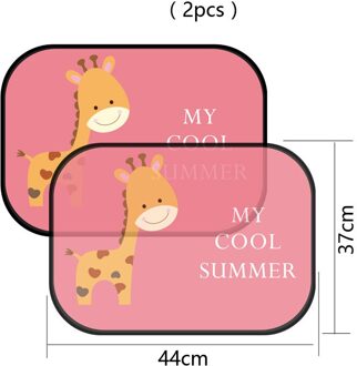 2 Stuks Leuke Cartoon Auto Styling Gordijn Anti Universal Car Window Baby Zon Shades 3