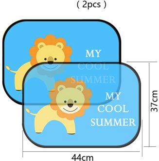 2 Stuks Leuke Cartoon Auto Styling Gordijn Anti Universal Car Window Baby Zon Shades 7