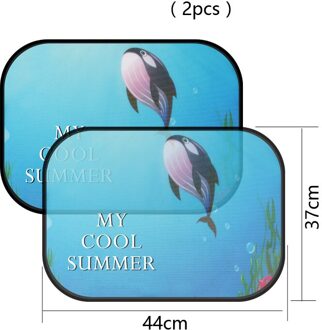 2 Stuks Leuke Cartoon Auto Styling Gordijn Anti Universal Car Window Baby Zon Shades