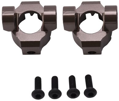 2 Stuks Lichtmetalen Front C Hub Bracket As Behuizing End Kit Voor Rc Speelgoed Auto 1:10 Hpi Venture Fj Cruiser licht grijs