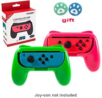 2 Stuks Links En Rechts Handgrepen Controller Joystick Grips Racing Stuurwiel Voor Nintendo Switch Ns groen rood