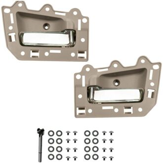 2 Stuks Links & Rechts Binnenlands Deurklink Set Voor 2005 Jeep Grand Cherokee Beige & chrome