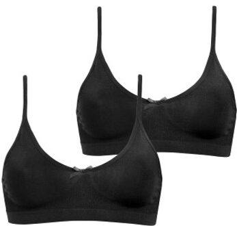 2 stuks Little Wonder Seamless Top Zwart,Wit - One Size