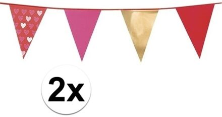 2 stuks Love vlaggenlijn 6 meter