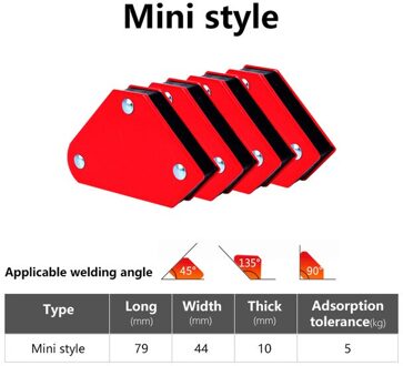 2 Stuks Magnetische Lassen Hoek Houder Klepstandsteller Solderen Locator Voor Lassen Hoeken Magnetische Lassen Magneet Houder 25LBS Mini 4stk