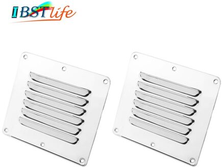 2 Stuks Marine Grade Ss 316 Boot Marine Vierkante Air Vent Luifel Vent Grille Ventilatie Louvered Ventilator Grill Cover