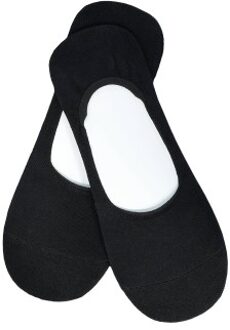 2 stuks Men No Show Sock Zwart,Wit,Blauw - Maat 41/45