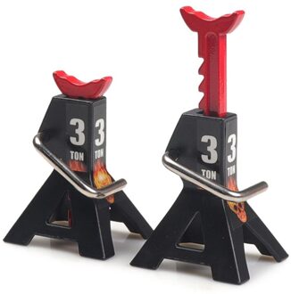 2 Stuks Metalen 3 Ton Gesimuleerde Jack Hoogte Verstelbare Reparatie Beugel Scène Tool Lifting Jack Voor 1/10 TRX4 D90 CC01 rc Klimmen Auto