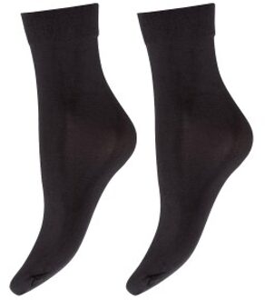 2 stuks Micro 60 Den Ankle Sock * Actie * Zwart - One Size