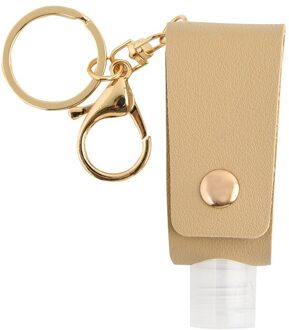 2 Stuks Mini Draagbare Handdesinfecterend Fles Sleutelhanger Houder Lege Navulbare Reizen Flessen Flip Cap Zeep Containers Met Sleutelhanger Licht Geel