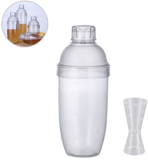 2 Stuks Mixer Cup Pc Hars Transparante Pot Hand Schudden Cup Cocktail Shaker Clear Bar Shaker Thee Cup Shaker Met zeef Een zoals getoond 1