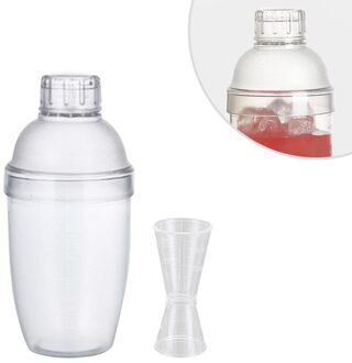 2 Stuks Mixer Cup Pc Hars Transparante Pot Hand Schudden Cup Cocktail Shaker Clear Bar Shaker Thee Cup Shaker Met zeef Een zoals getoond