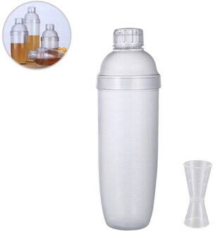2 Stuks Mixer Cup Pc Hars Transparante Pot Hand Schudden Cup Cocktail Shaker Clear Bar Shaker Thee Cup Shaker Met zeef Een