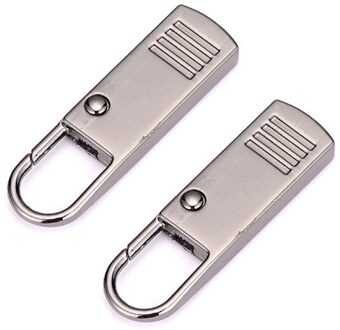 2 Stuks Mode Metalen Rits Rits Bliksem Reparatie Kits Rits Pull Voor Rits Slider Diy Naaien Craft Naaien Kits metalen Zip 04
