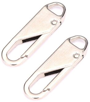 2 Stuks Mode Metalen Rits Rits Bliksem Reparatie Kits Rits Pull Voor Rits Slider Diy Naaien Craft Naaien Kits metalen Zip 06