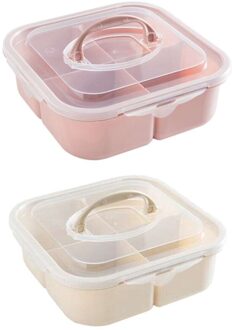 2 Stuks Multifunctionele Plastic Fruit Lade Verzegelde En Gescheiden Gedroogd Fruit Doos Met Deksel Draagbare Fruit Doos Reative Trial Doos