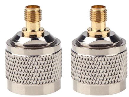 2 Stuks N Male Naar Sma Female Connector Rf Coax Coax Adapter Voor Mobiele Telefoon Mobiele Signaalversterker Straight Type