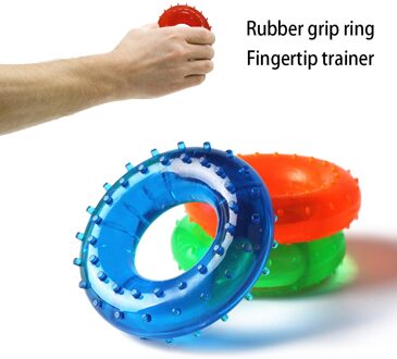 2 Stuks O Hand Vinger Uitoefenaar Gripper Grip Ring Strengthener Verhogen Hand Sterkte Onderarm Pols Training Carpaal Hand Expander