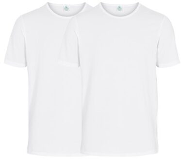 2 stuks Organic Cotton Crew Neck Zwart,Wit - Small,Medium,Large,X-Large,XX-Large