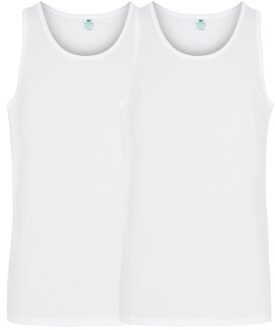 2 stuks Organic Cotton Singlet * Actie * Zwart,Wit - Small,Medium,Large,X-Large,XX-Large