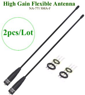 2 Stuks Originele Nagoya High Gain Flexibele Antenne NA-771 Sma-Vrouwelijke Fit Voor Twee Manier Radio UV-5R UV-82 Dual band Antenne