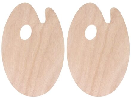 2 Stuks Ovale Olieverf Palet Palet Olieverf Acrylverf Palet Tool