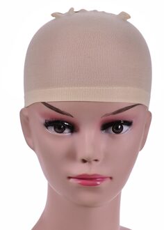 2 Stuks/pak Beste Deluxe Haar Pruik Cap Haarnetjes Voor Weave Stretch Mesh Pruik Cap Voor Het Maken Pruiken Haar care Styling Beige 2 stukken pack