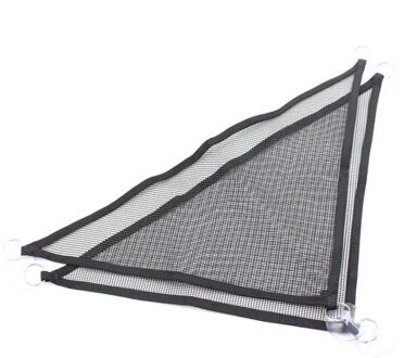 2 Stuks/pak Huisdier Hangmat Duurzaam Ademend Mesh Hagedis Reptiel Benodigdheden Zwarte Driehoek Veilig Comfortabele Zachte Thuis Plaatsing 33 x 33 x 48CM