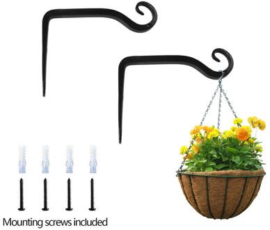 2 Stuks Plant Hanger Beugel Zware Muur Lantaarns Plant Iron Haken Voor Verlichting Vogel Feeder En Kunstwerken Indoor outdoor Decor