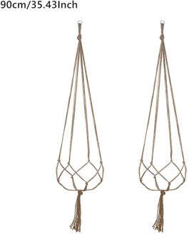 2 Stuks Plant Hanger Bloempot Katoenen Touw Muur Plant Houder Indoor Home Decor Voor Indoor Outdoor Bloempotten #40