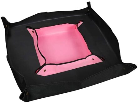 2 Stuks Plant Pot Mat, waterdicht Plantaardige Dekzeil Tuin Doek Anti-Vuil Transplanteren Bloempot Mat Set Zwart, Roze