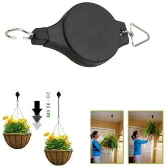 2 STUKS Plastic Intrekbare Katrol Opknoping Mand Pull Down Hanger Tuin Bloem Plant Manden Potten Tuin Gereedschap ondersteuning onder 15 kg