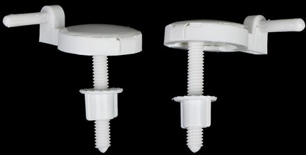 2 Stuks Plastic Toiletbril Schroeven Bevestigingen Fit Toiletbrillen Scharnieren Reparatie Tools Montage Schroeven Huishoudelijke Gadgets Pp Boord