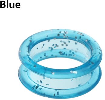 2 Stuks Professionele Kleurrijke Siliconen Ring Dierensalons Schaar Ring Fit Voor Hond Kat Haar Blikscharen Haar Snijden Accessoires blauw
