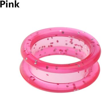2 Stuks Professionele Kleurrijke Siliconen Ring Dierensalons Schaar Ring Fit Voor Hond Kat Haar Blikscharen Haar Snijden Accessoires roze