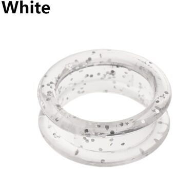 2 Stuks Professionele Kleurrijke Siliconen Ring Dierensalons Schaar Ring Fit Voor Hond Kat Haar Blikscharen Haar Snijden Accessoires wit
