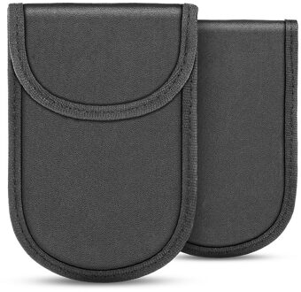2 STUKS PU Lederen Autosleutel Signaal Blocker Case Faraday Kooi Fob Pouch Keyless RFID Blokkeren Bag Auto Accessoires Auto producten