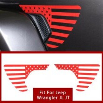 2 Stuks Pvc Trim Voor Jeep Wrangler Jl/Jt Gladiator Rode Vervanging